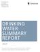 DRINKING WATER SUMMARY REPORT