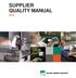 SUPPLIER QUALITY MANUAL