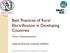 Best Practices of Rural Electrification in Developing Countries