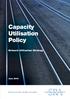 Capacity Utilisation Policy