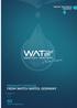 WATER TREATMENT COMPANY PRODUCT CATALOG FROM WATCH WATER, GERMANY