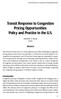 Transit Response to Congestion Pricing Opportunities: Policy and Practice in the U.S.