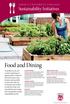Food and Dining. Sustainability Initiatives