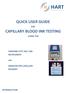 QUICK USER GUIDE CAPILLARY BLOOD INR TESTING FOR USING THE THROMBI-STAT MC1 WB INSTRUMENT MANCHESTER CAPILLARY REAGENT INTRODUCTION AND