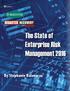The State of Enterprise Risk Management 2016