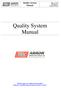 Quality System Manual