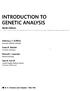 INTRODUCTION TO GENETIC ANALYSIS