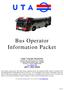 Bus Operator Information Packet