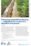 Enhancing sustainable production adaptations for recovery in a degraded environment