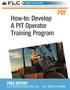 How-to:Develop APITOperator TrainingProgram