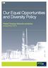 Our Equal Opportunities and Diversity Policy. Pollard Thomas Edwards architects revised Nov 2010
