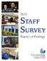 Staff Survey. Report of Findings