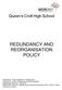 REDUNDANCY AND REORGANISATION POLICY