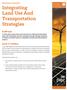 regional strategy Integrating Land Use And Transportation Strategies climate & energy How It Works: