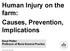 Human Injury on the farm: Causes, Prevention, Implications Daryl Pedler Professor of Rural General Practice