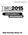 TMS2015 Annual Meeting Supplemental Proceedings TMS (The Minerals, Metals & Materials Society), High Entropy Alloys III