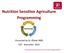 Nutrition Sensitive Agriculture Programming. Presented by Dr. Omar Atik GZT November 2015