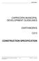 CONSTRUCTION SPECIFICATION