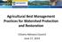 Agricultural Best Management Practices for Watershed Protection and Restoration. Citizens Advisory Council June 17, 2014