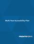Multi-Year Accessibility Plan. Multi-Year Accessibility Plan