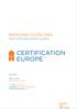 BRAND GUIDELINES CERTIFICATION EUROPE CLIENTS CONTACT. MARK KANE Marketing Executive