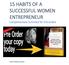 15 HABITS OF A SUCCESSFUL WOMEN ENTREPRENEUR