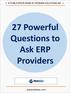 27 Powerful Questions to Ask ERP Providers