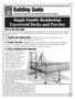 Colorado Chapter of the International Conference of Building Officials. Building Guide. Single Family Residential Uncovered Decks and Porches
