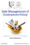 Safe Management of Contractors Policy