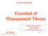 Essential of Management Theory