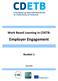 Work Based Learning in CDETB: Employer Engagement. Booklet 1