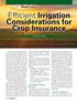 Efficient Irrigation Considerations for Crop Insurance