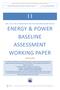 ENERGY & POWER BASELINE ASSESSMENT WORKING PAPER