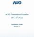 AUO Photovoltaic Modules (IEC, ETL/UL) Installation Guide. Version 1.5
