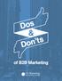 Dos & Don ts of B2B Marketing