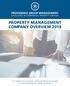 PROPERTY MANAGEMENT COMPANY OVERVIEW 2018