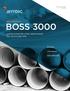 DRAINAGE SOLUTIONS SINCE 1908 NEW PRODUCT BOSS 3000 LARGE DIAMETER STEEL REINFORCED POLYETHYLENE PIPE DURABLE LIGHTWEIGHT COST-EFFECTIVE ARMTEC.
