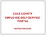 COLE COUNTY EMPLOYEE SELF-SERVICE PORTAL INSTRUCTION GUIDE