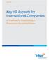 Key HR Aspects for International Companies: