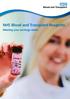 NHS Blood and Transplant Reagents. Meeting your serology needs