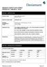 PRODUCT SAFETY DATA SHEET PRODUCTS: DAN M4-A / W4-A