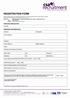 REGISTRATION FORM POSITION APPLIED FOR PERSONAL INFORMATION