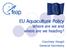 EU Aquaculture Policy Where are we and where are we heading? Courtney Hough General Secretary
