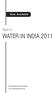 Now Available. Report on WATER IN INDIA India Infrastructure Research.