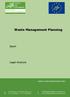 Waste Management Planning