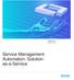 Service Management Automation: Solutionas-a-Service. Brochure. Professional Services