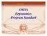 OSHA Ergonomics Program Standard
