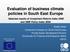 Evaluation of business climate policies in South East Europe