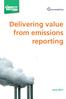 Delivering value from emissions reporting