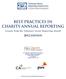 BEST PRACTICES IN CHARITY ANNUAL REPORTING